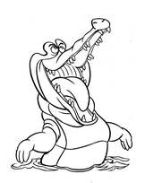 coloriage le crocodile du capitaine crochet